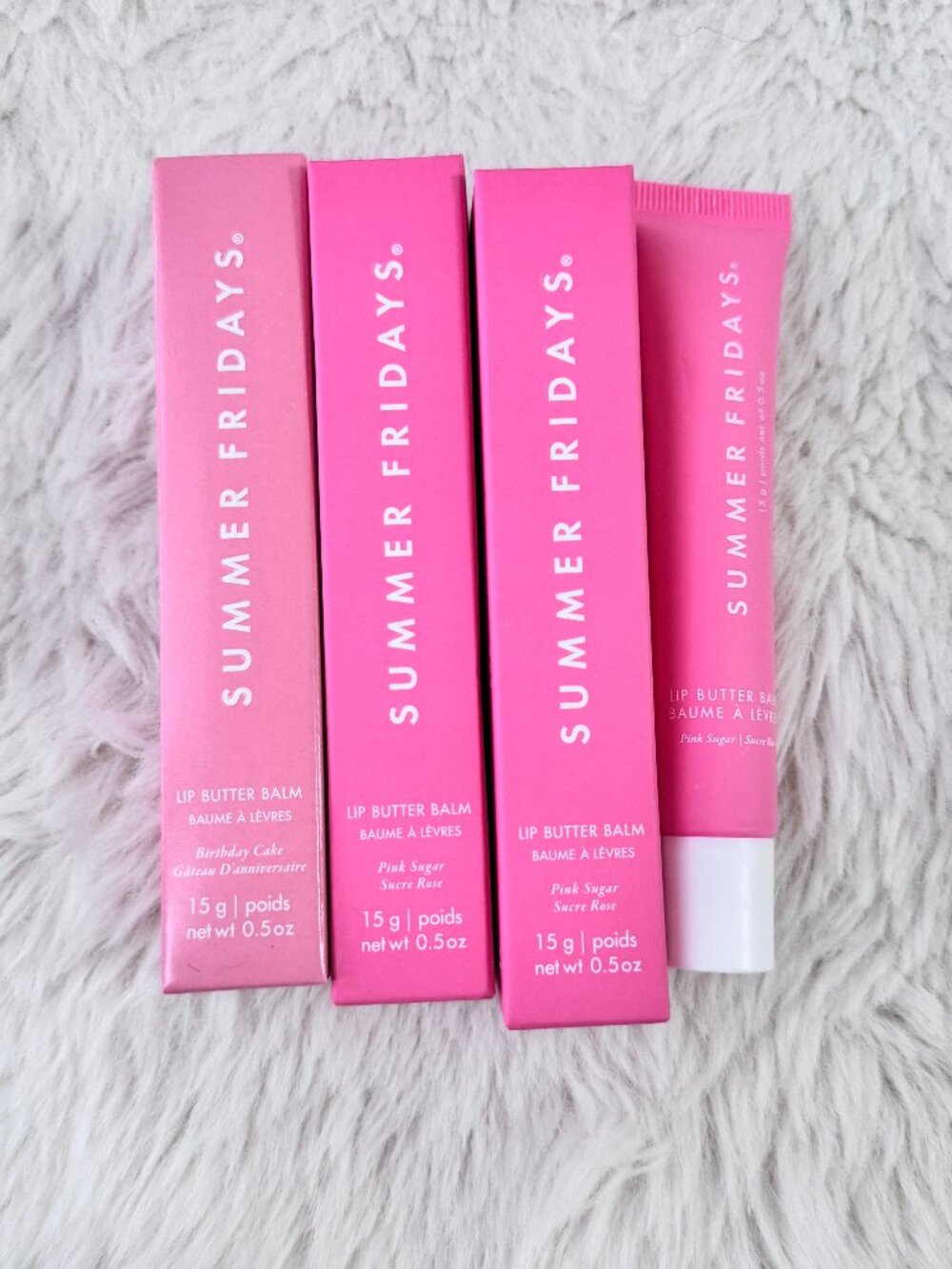 3pcs/Pink Sugar 2 + Birthday Cake 1 /Summer Fridays Lip Butter Balm Conditioning